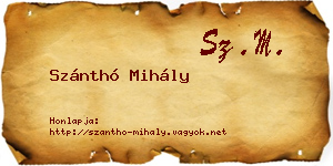 Szánthó Mihály névjegykártya